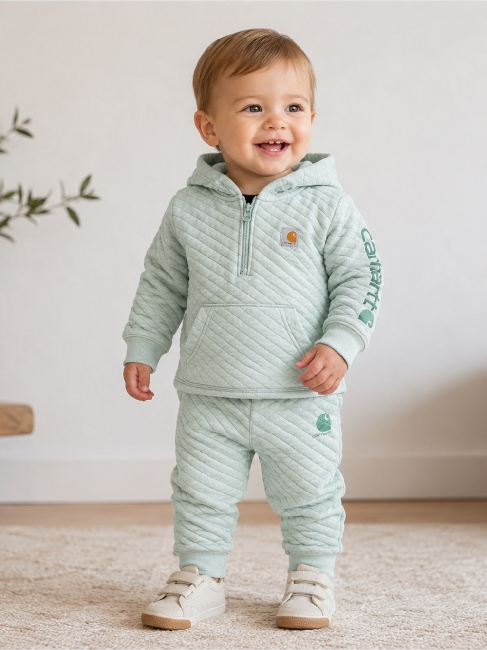 Carhartt Quilted Hoodie and Joggers Set - Mint